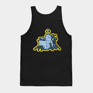 Cool Jazz Drummer With Jazz Genres Tank Top